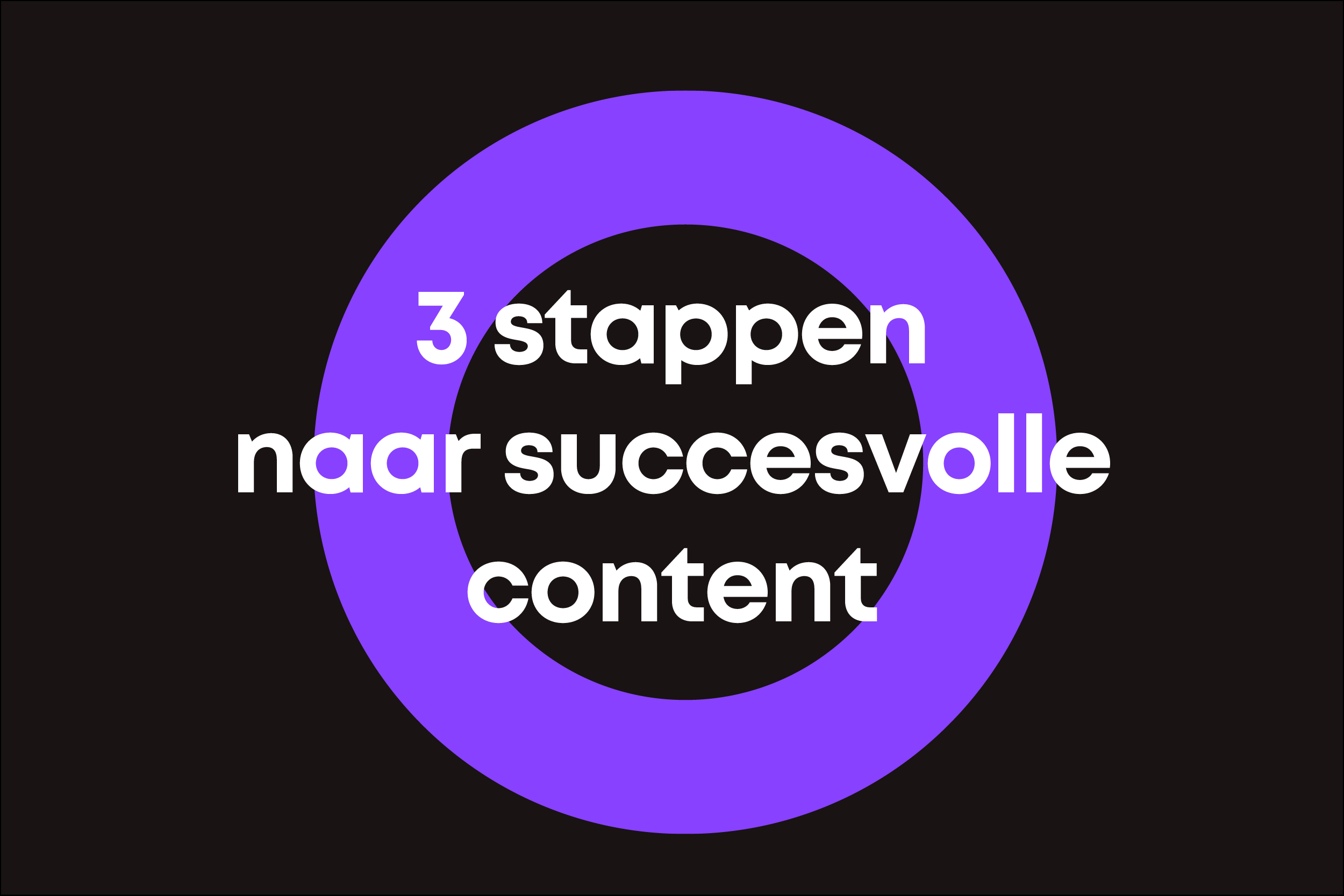 3 stappen verwijderd van succesvolle content